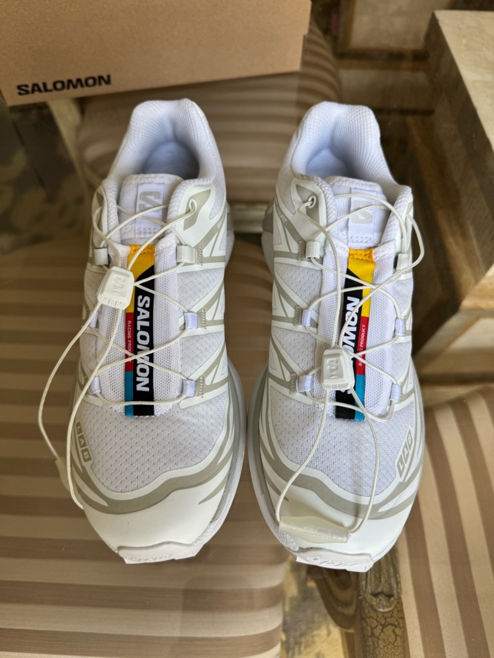 Salomon XT-6 White & Lunar Rock Unisex Women’s Men’s - Picture 3 of 12